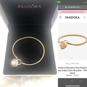 Pandora gold plated bracelet